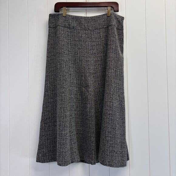 Style & Co Womens Corpcore Office Midi Skirt Size 12P Black White Professional - Picture 1 of 7